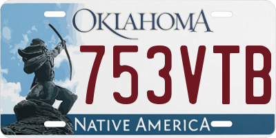OK license plate 753VTB
