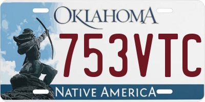 OK license plate 753VTC
