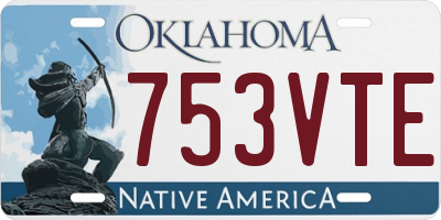 OK license plate 753VTE