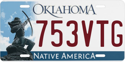 OK license plate 753VTG