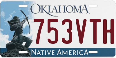 OK license plate 753VTH
