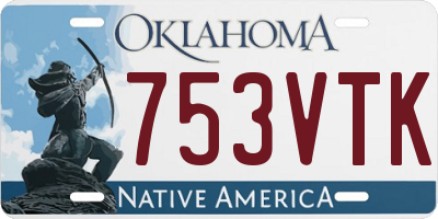 OK license plate 753VTK