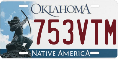 OK license plate 753VTM