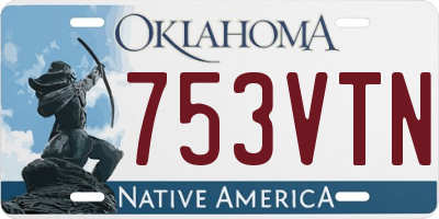 OK license plate 753VTN