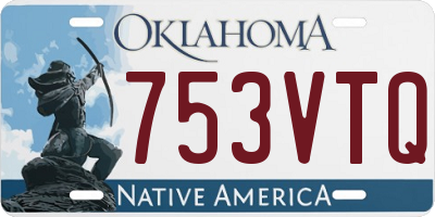 OK license plate 753VTQ