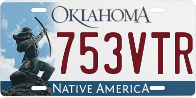 OK license plate 753VTR