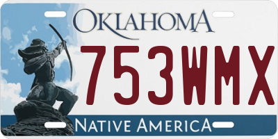 OK license plate 753WMX
