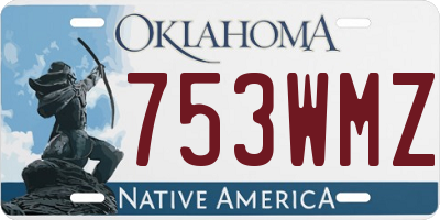 OK license plate 753WMZ