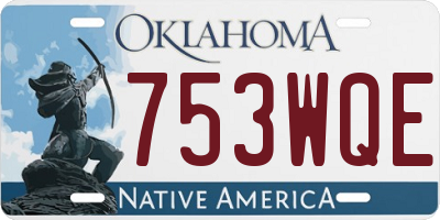 OK license plate 753WQE