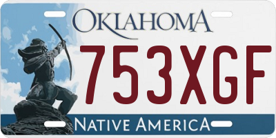 OK license plate 753XGF