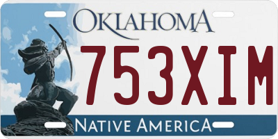 OK license plate 753XIM