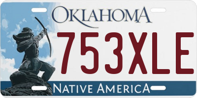 OK license plate 753XLE
