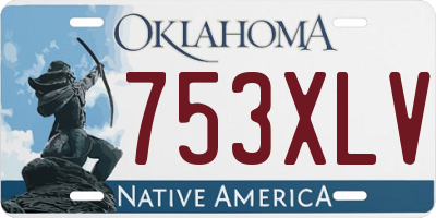 OK license plate 753XLV