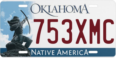 OK license plate 753XMC
