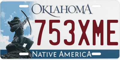 OK license plate 753XME