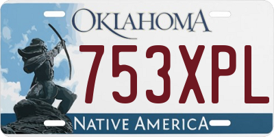 OK license plate 753XPL