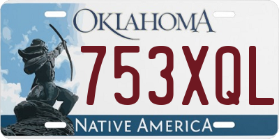 OK license plate 753XQL