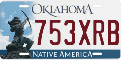 OK license plate 753XRB