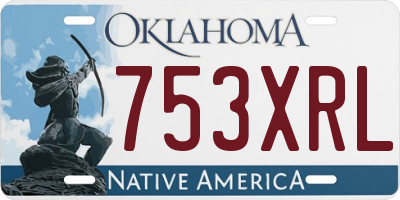 OK license plate 753XRL