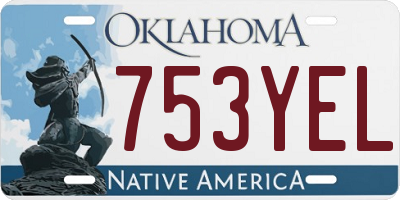 OK license plate 753YEL