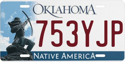 OK license plate 753YJP
