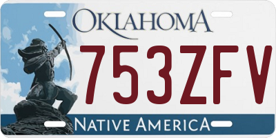 OK license plate 753ZFV