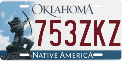 OK license plate 753ZKZ