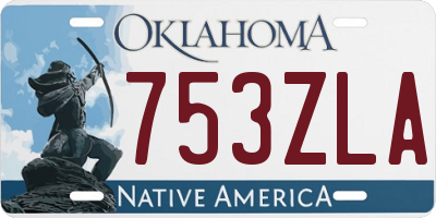 OK license plate 753ZLA