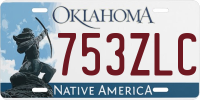 OK license plate 753ZLC