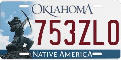 OK license plate 753ZLO