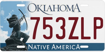 OK license plate 753ZLP
