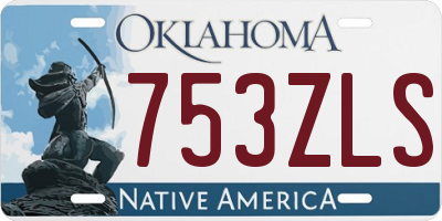 OK license plate 753ZLS