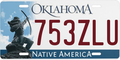 OK license plate 753ZLU