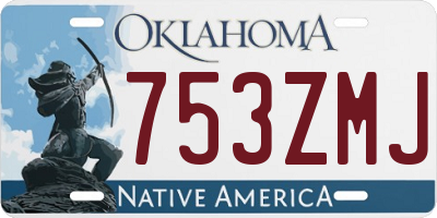 OK license plate 753ZMJ