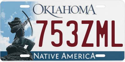 OK license plate 753ZML
