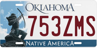 OK license plate 753ZMS
