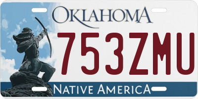 OK license plate 753ZMU