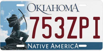 OK license plate 753ZPI