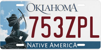 OK license plate 753ZPL