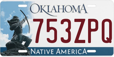 OK license plate 753ZPQ