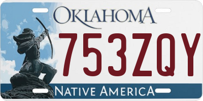 OK license plate 753ZQY