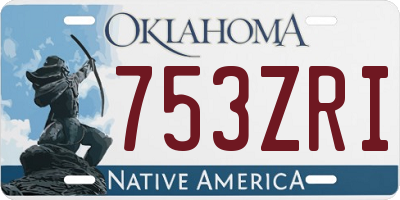 OK license plate 753ZRI