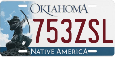 OK license plate 753ZSL
