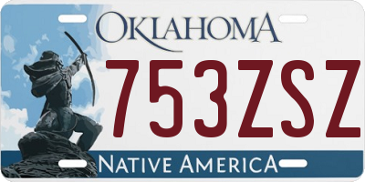 OK license plate 753ZSZ