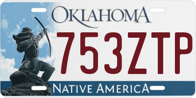 OK license plate 753ZTP