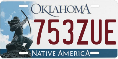 OK license plate 753ZUE