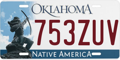 OK license plate 753ZUV