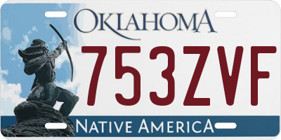 OK license plate 753ZVF