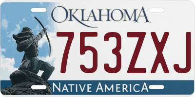 OK license plate 753ZXJ