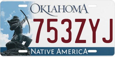 OK license plate 753ZYJ